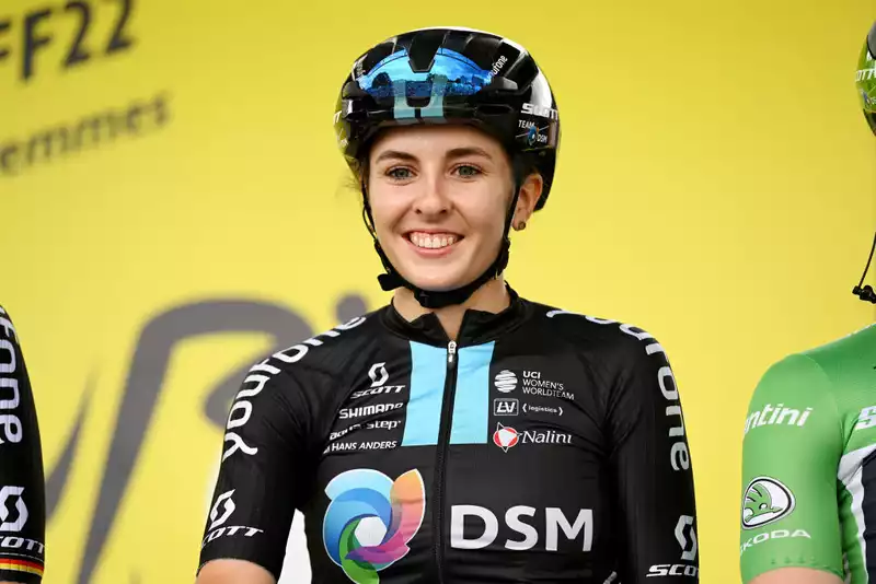 Juliette Raboux finishes in the top five in the Tour de France Femmes.