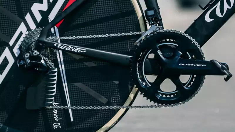 Giro athletes spotted using Ceramic Speed Aero Derailleur Fairing