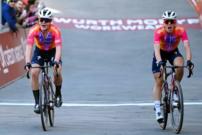 Vollering, who played against teammate Lotte Kopetsky in Strade Bianche, said there were "no hard feelings.