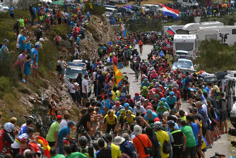 2019 Vuelta a España, spectators along the roadside rave about the event.