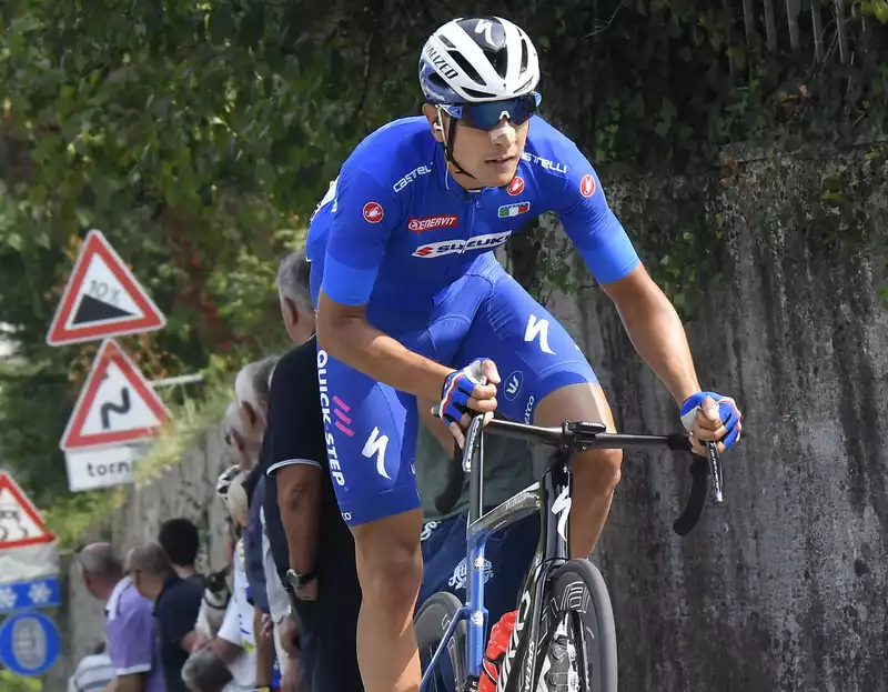 Davide Martinelli volunteers as a local bicycle courier during a coronavirus blockade in Italy.