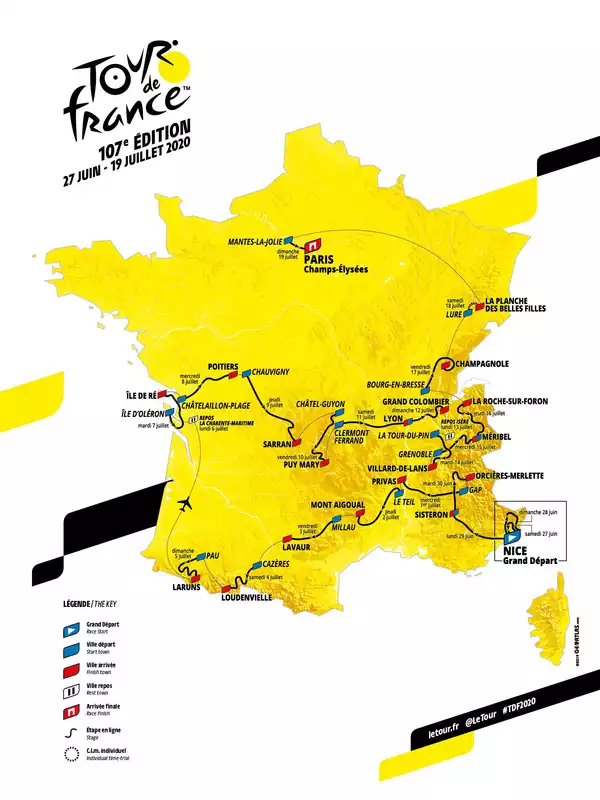 Tour de France 2020 Route Revealed