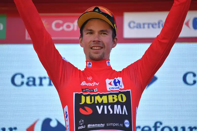 Roglic avoids crash at Vuelta a España, Oviedo.