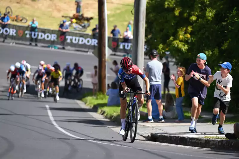 I was full of lactic acid when they caught up with me" - Uttrup Ludwig, who ran out of steam in the Cadel Evans Race.