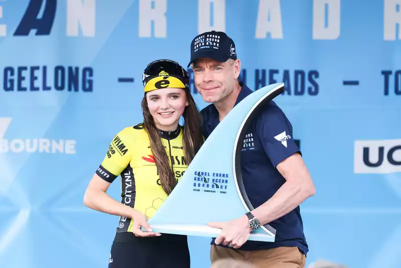 Rosita Reinhout embraces wind and hesitation to win Cadel Evans Race at age 19